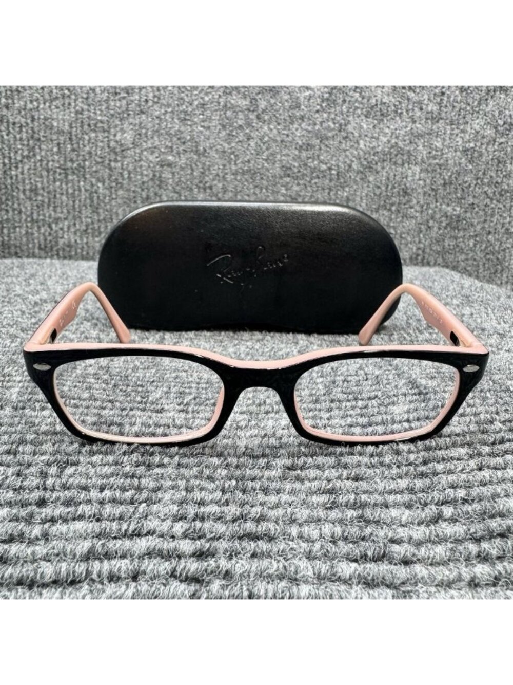 Ray-Ban Eyeglass Frames RB 5150 5024 Black Pink Womens Rectangular 50-19-135